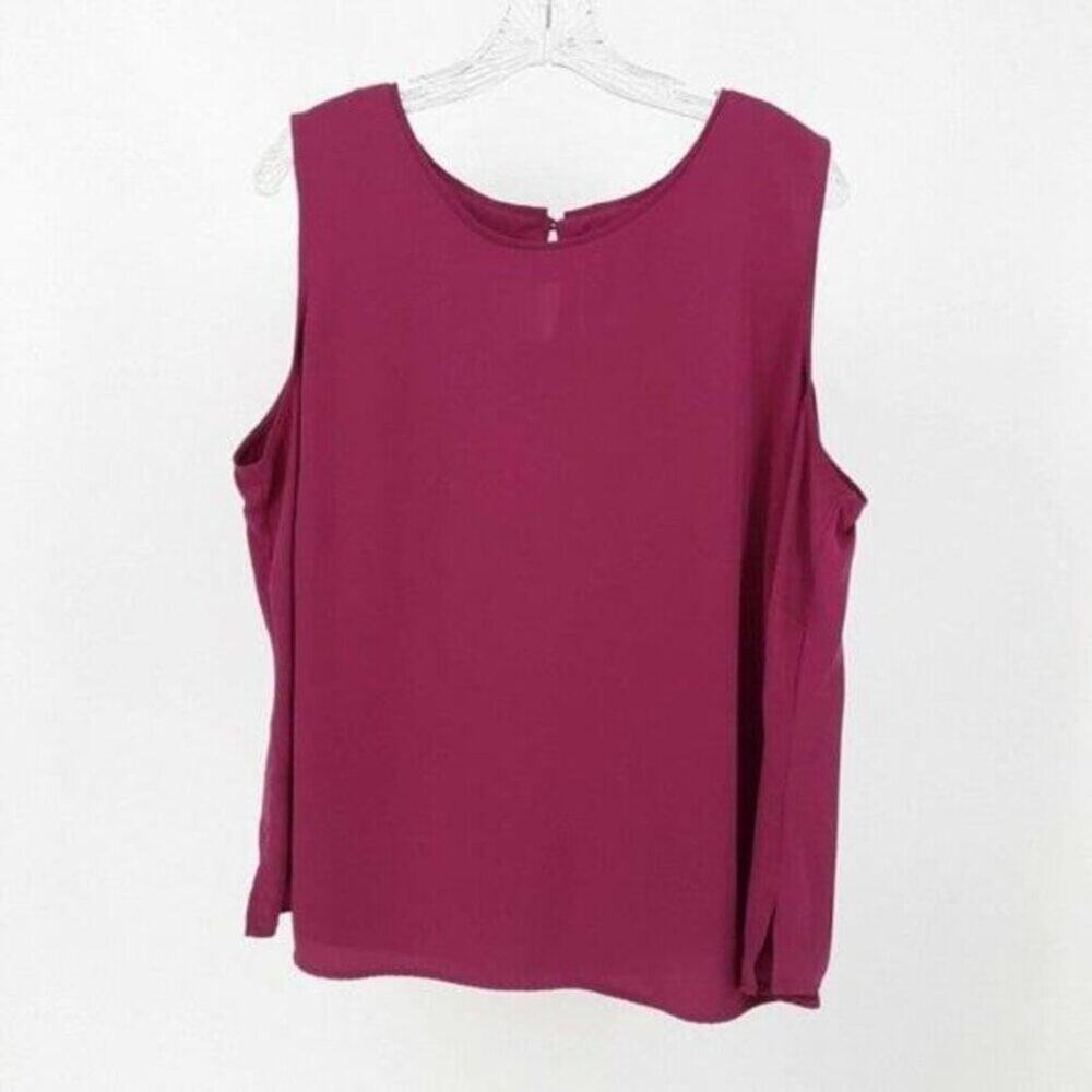 Elements Top Women Size 2X Fucshia Magenta Shell